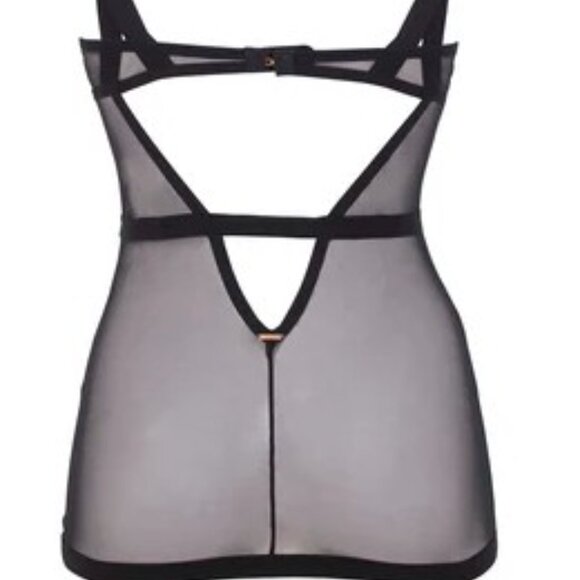 BLUEBELLA Karolina Wired Sheer Basque Lingerie In Black - 34C - NWT - Picture 6 of 13